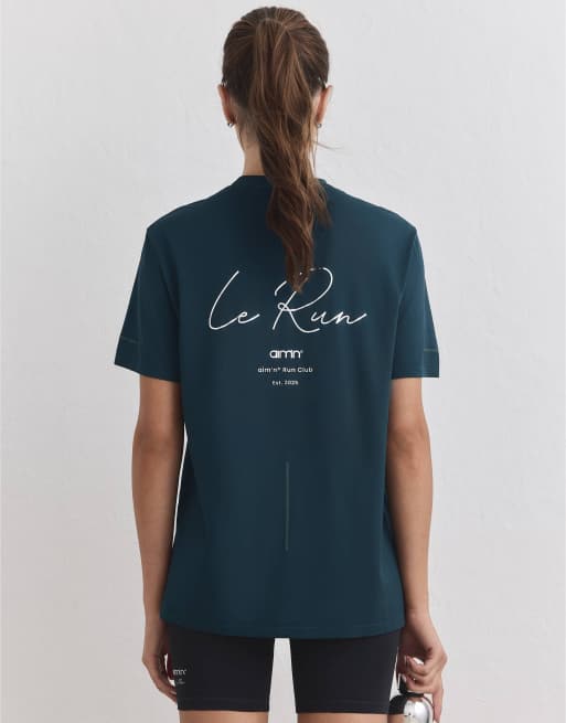 Aim'n Lagoon le run sømløs løbe-T-shirt i lagoon, 3 af 4