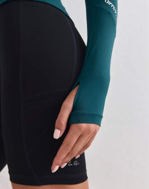 Aim'n Lagoon running zip long sleeve in lagoon, 4 of 4