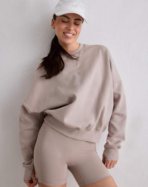 Aim'n - Le Run - Mørk lerfarvet løbesweatshirt - view 1