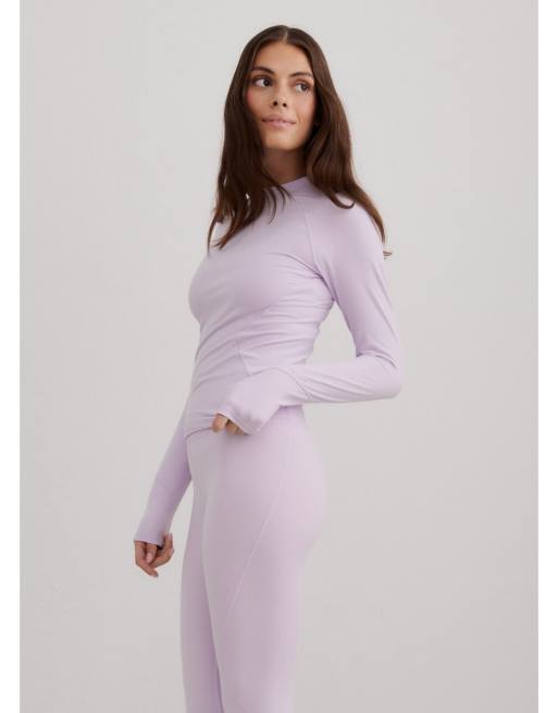 Aim'n - Leggings baselayer color lavanda pallido, 2 di 4