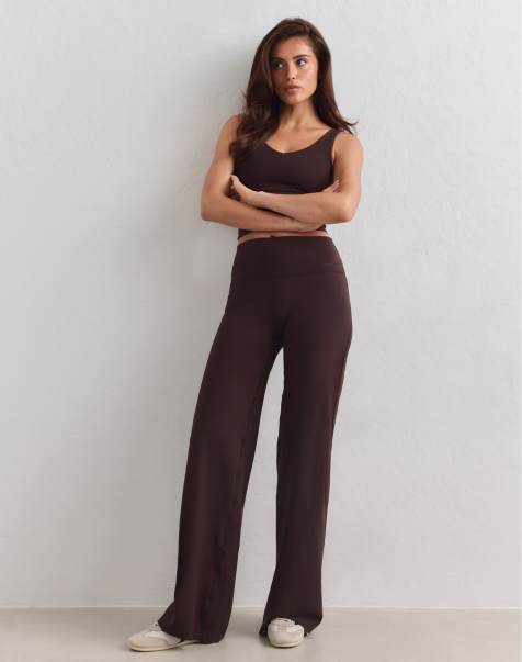 Aim'n - leggings rectos Sense en marrón chocolate - view 1