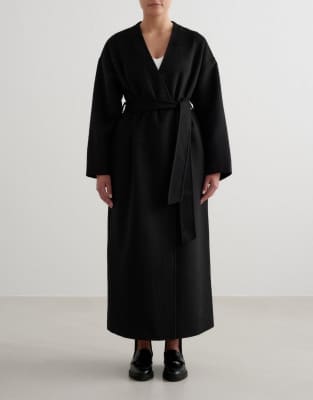 Aim'n - Manteau en laine - Noir