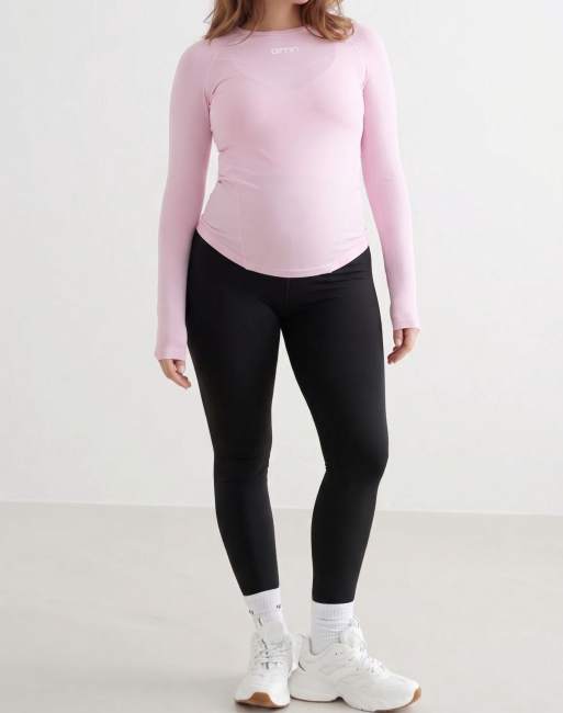 Aim'n Maternity - Top a maniche lunghe basic premaman morbido in cotone zucchero filato, 2 di 4