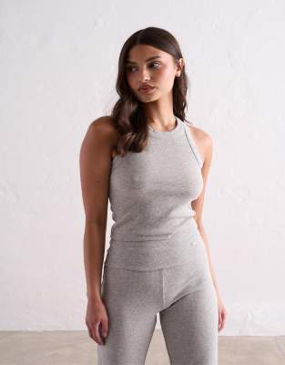 Aim'n - Melange Ease - Geripptes Tanktop in Grau