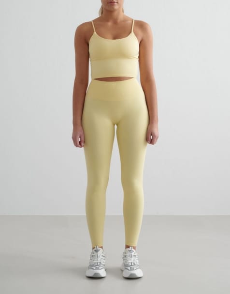 Aim'n - Mellow - Corrigerende naadloze legging en bh in geel - view 1