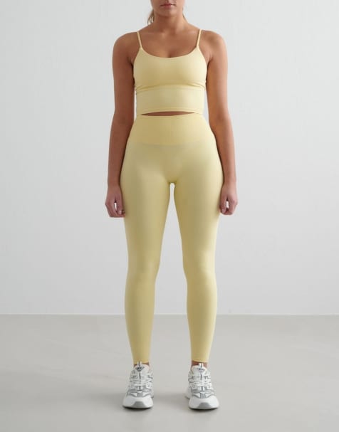 Aim'n - Mellow - Leggings modellanti senza cuciture giallo chiaro - view 1