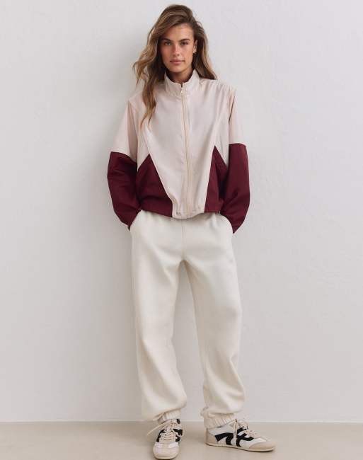 Aim'n Merlot balance windstopper tracksuit jacket in merlot, 3 of 4
