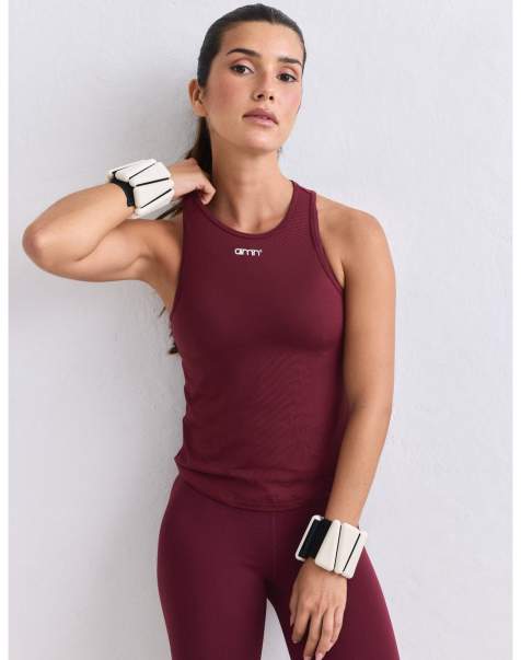 Aim'n Merlot blød basic singlet i merlot - view 1