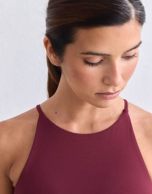 Aim'n Merlot sense halter bralette in merlot, 2 of 4