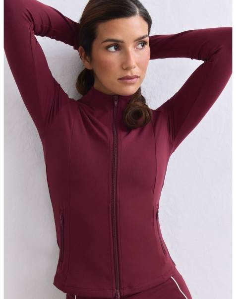 Aim'n Merlot sense Jacke mit Reißverschluss in Merlot - view 1
