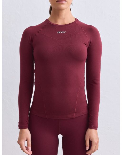 Aim'n Merlot soft basic long sleeve in merlot, 2 of 4
