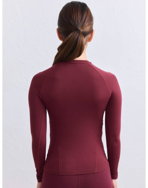 Aim'n Merlot soft basic long sleeve in merlot, 3 of 4