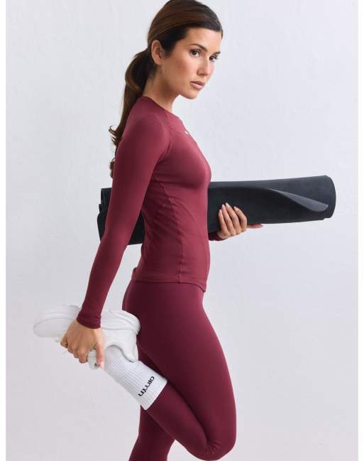 Aim'n Merlot soft basic long sleeve in merlot, 4 of 4