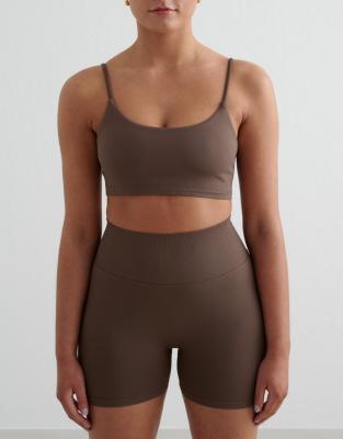 Aim'n - Nahtloser, formender BH in Macchiato-Braun mit Riemchenträgern-Brown