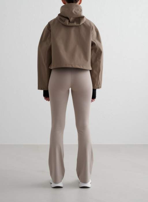 Aim'n Nougat cropped waterproof anorak in tan