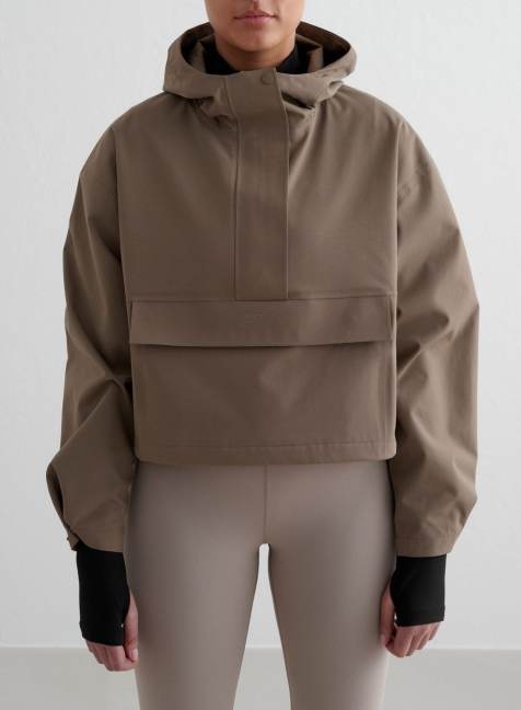 Aim'n – Nougat – Wasserdichter, kurzer Anorak in Hellbraun - view 1