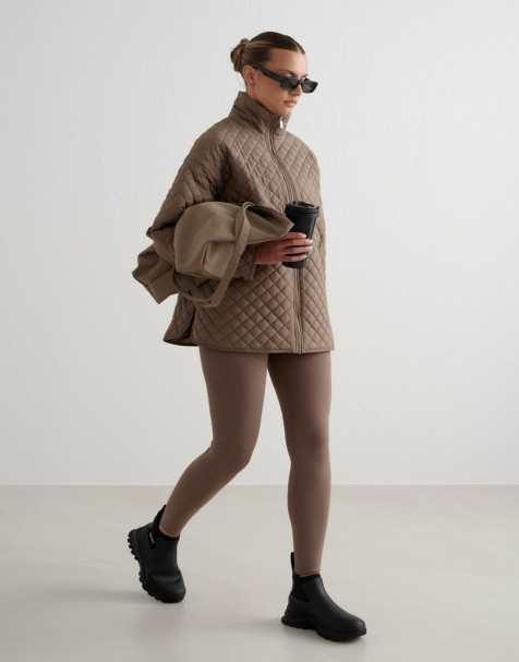 Aim'n – Oversize-Steppjacke in Nougat - view 1