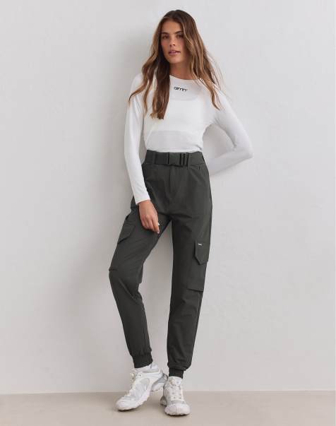 Aim'n pantalon cargo en vert lierre foncé - view 1