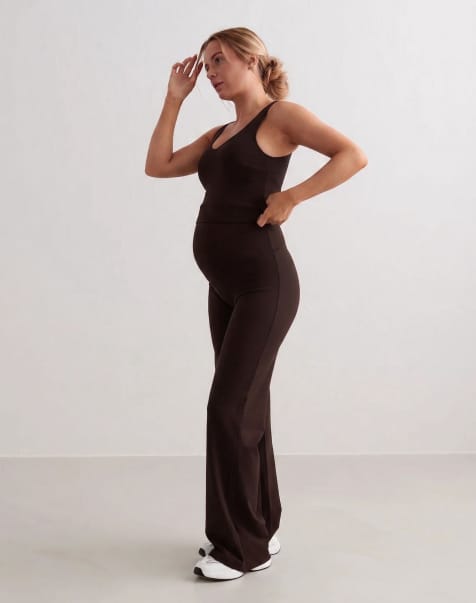 Aim'n pantalon large de grossesse Chocolate sense couleur chocolat - view 1