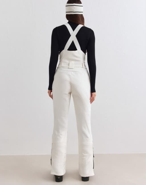 Aim'n pantalon salopette thermique stretch blanc cassé, 2 de 4