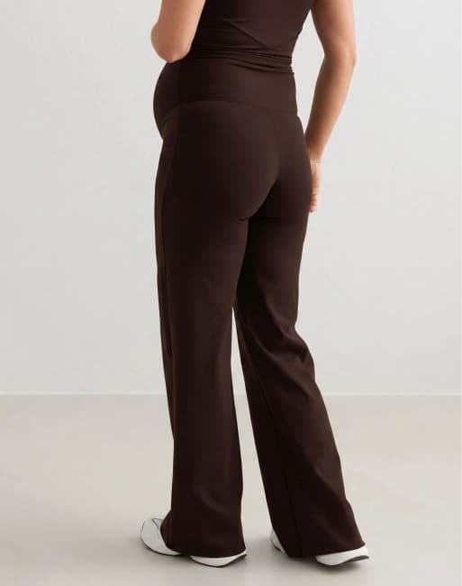 Aim'n pantalones anchos premamá Sense en chocolate, 3 de 4