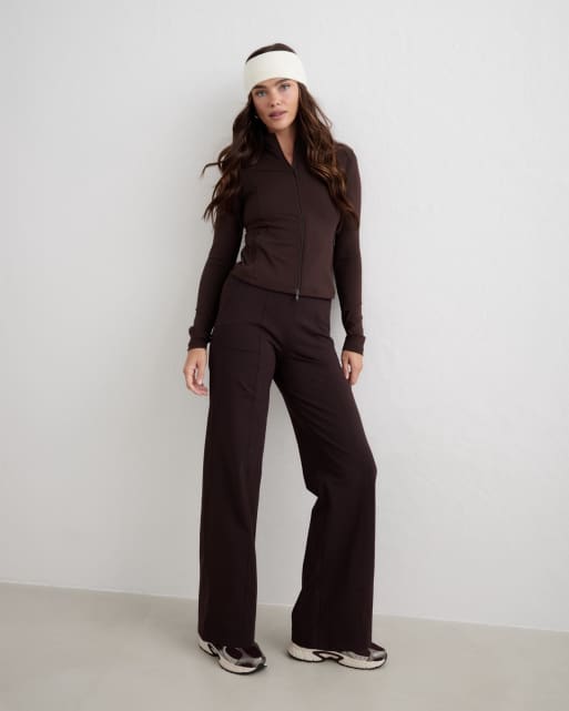 Aim'n pantaloni con piega stirata riscaldanti in cacao, 3 di 4