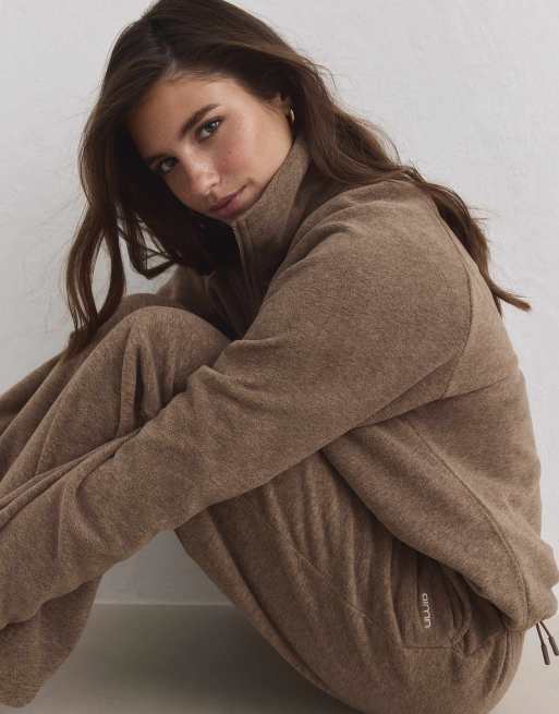 Aim'n - Pantaloni in pile color nocciola, 4 di 4