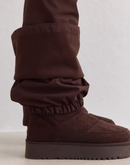 Aim'n pantaloni termici elasticizzati color cioccolato, 3 di 4