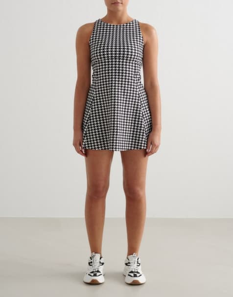 Aim'n Pepita sense high neck dress in pepita