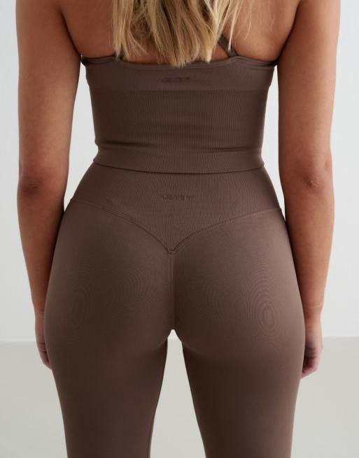 Aim'n Petite - Formgivende og sømløse mørkebrune tights, 3 af 4