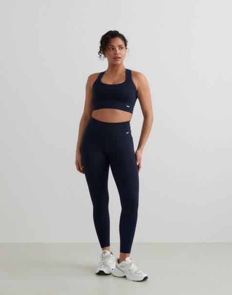 Aim'n Petite - Geribbelde naadloze legging in marineblauw - view 1