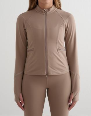 Aim'n - Reflektierende, wärmende Jacke in Espressobraun mit Reißverschluss-Brown