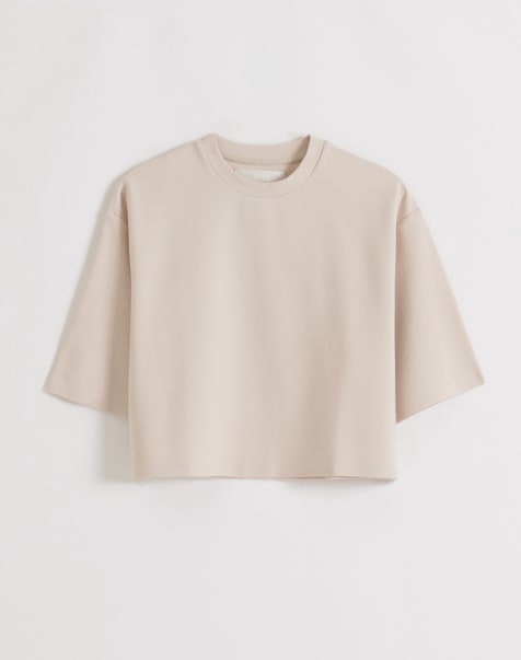 Aim'n Sand luxe boxy short sleeve in beige