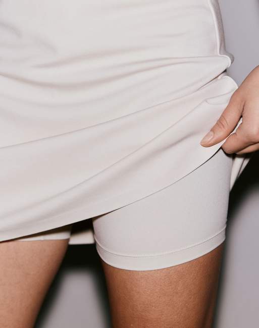 Aim'n Sand luxe mini skort in beige, 3 of 4