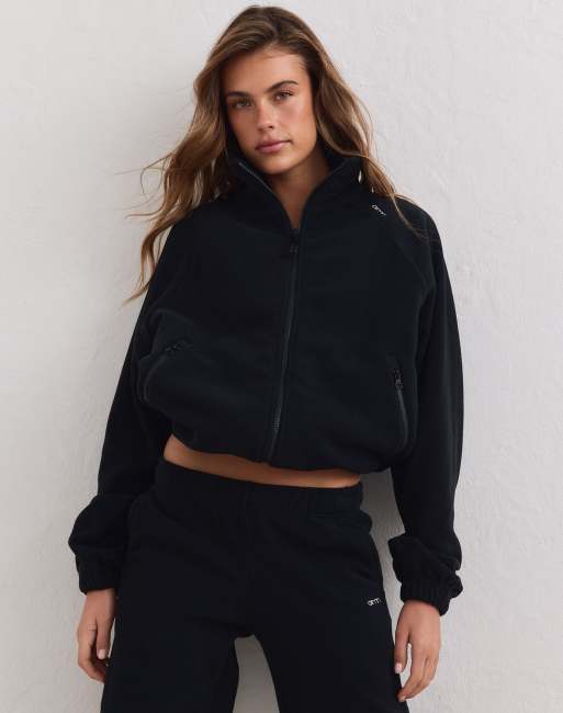 Aim'n schwarze Fleecejacke mit Reißverschluss, 3 von 4