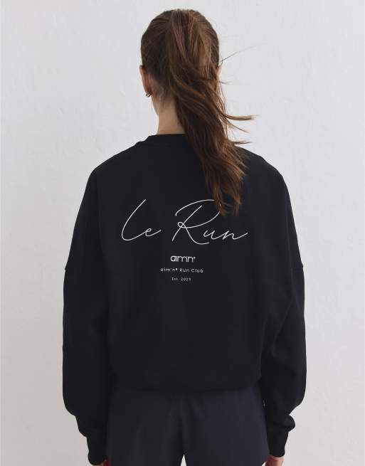 Aim'n schwarze Lauf-Sweatshirt in Schwarz, 2 von 4