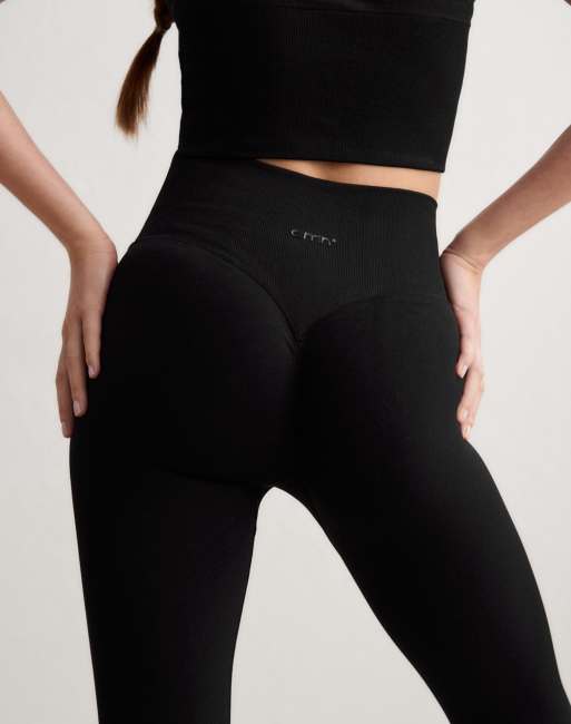 Aim'n Schwarze nahtlose Tall-Leggings mit Shaping-Effekt in Schwarz, 4 von 4