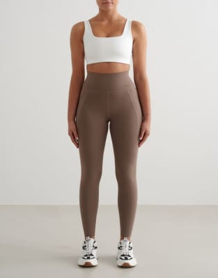 Aim'n - Sense - Leggings in Nougat mit Tasche-Brown