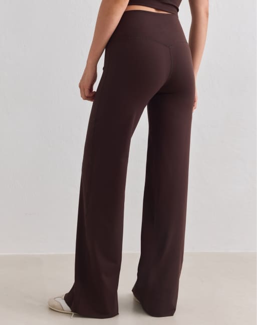 Aim'n Sense petite legging met rechte pijpen in donkerbruin, 3 van 4