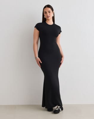 Sense - Robe sirène à mancherons - Noir 38