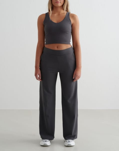 Aim'n Shadow grey sense wide pants in grey - view 1