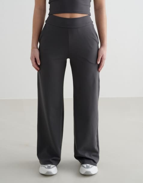 Aim'n Shadow grey sense wide petite pants in grey - view 1
