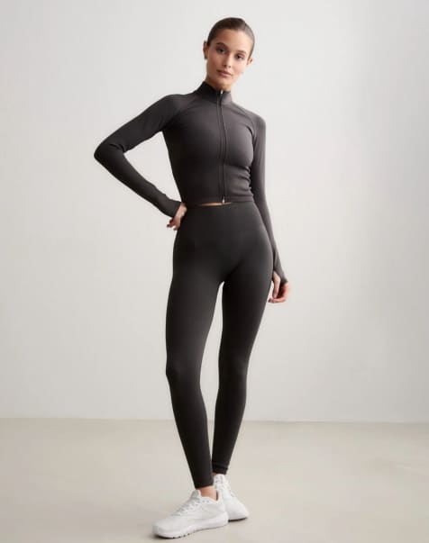 Aim'n Shadow grey shape seamless tall tights in shadow grey - view 1