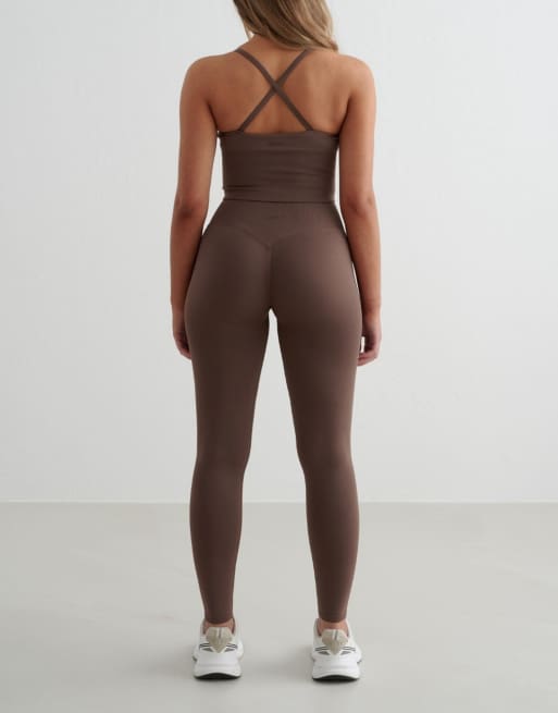 Aim'n - Shape - Brassière sans coutures à bretelles croisées dans le dos - Macchiato, 4 de 4