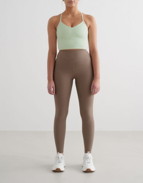 Aim'n Spearmint ribbed performance midi shorts and tops - view 1