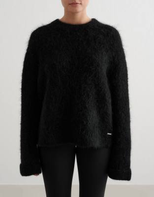 Aim'n - Strickpullover aus Alpakawolle in Schwarz