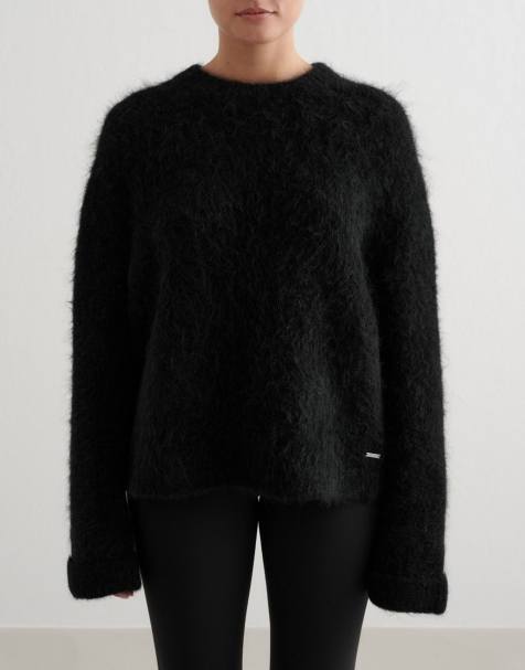 Aim'n – Strickpullover aus Alpakawolle in Schwarz - view 1