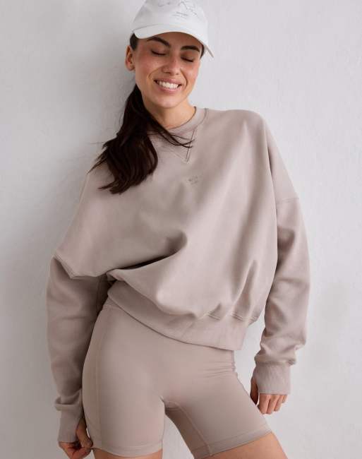 Aim'n - Sudadera color arcilla oscuro para correr con estampado 