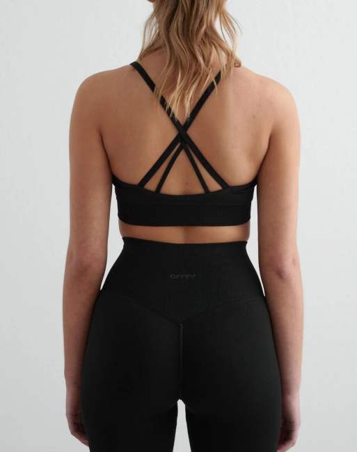 Aim'n - sujetador sin costuras Shape con espalda cruzada en negro, 2 de 4