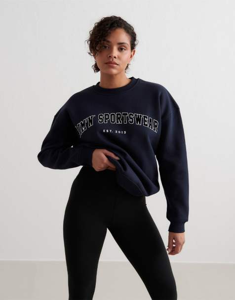 Aim'n - Sweat style universitaire - Bleu - view 1